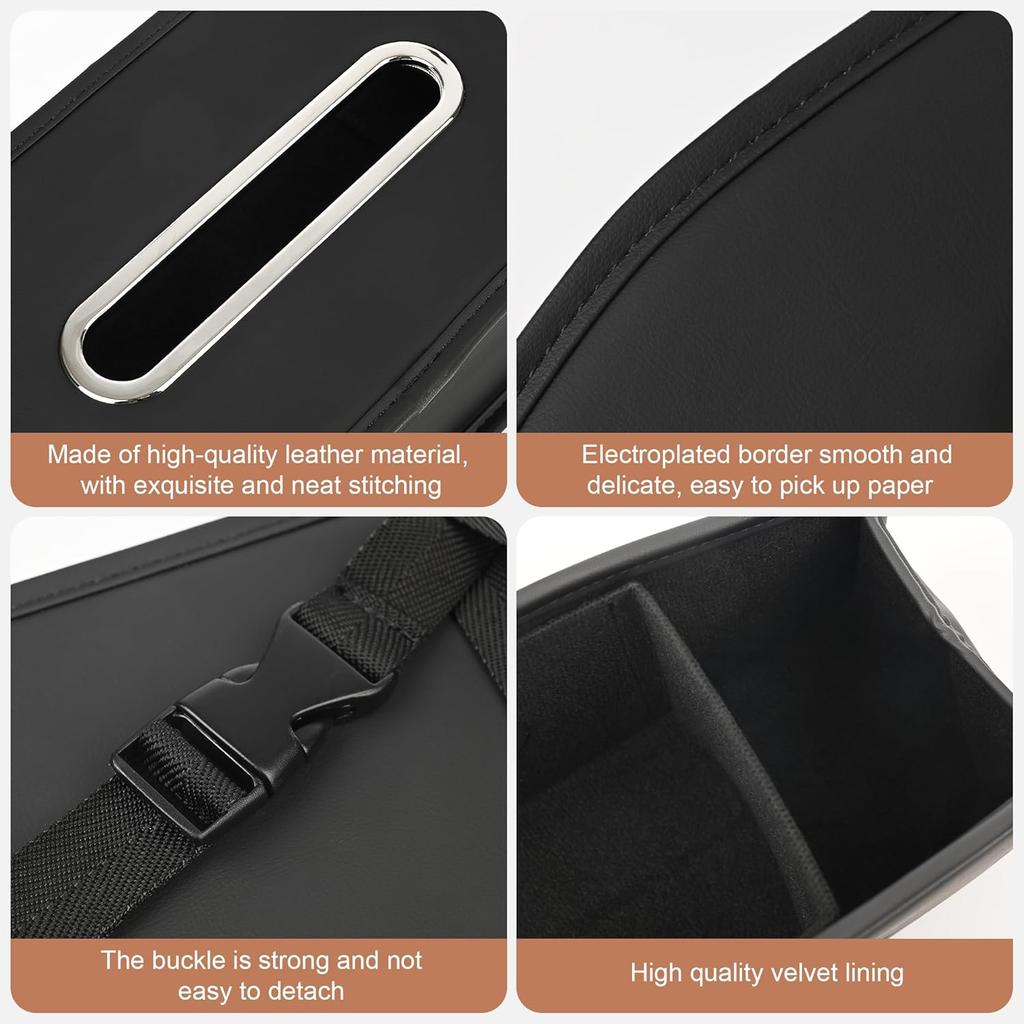 Car seat back storage rack Car tissue rack and storage box hook, 3-in-1 multi-function storage box