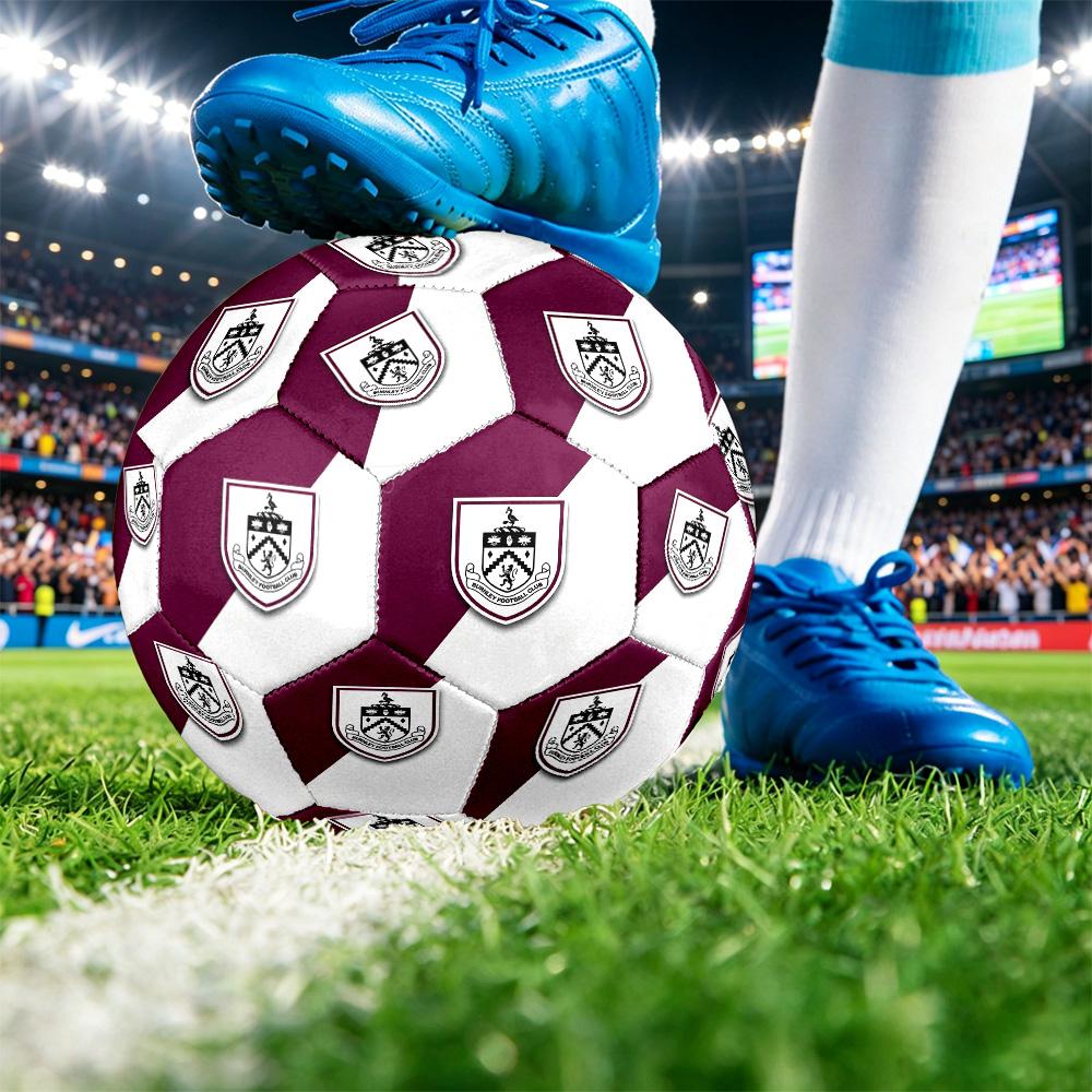 Футбольный мяч Burnley Football, размер 5, с принтом, противоскользящий, для взрослых, сувенир для футбольных фанатов