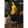 JK&JS 2025 Autumn Rayon Blend Straight-Leg Mid-Waist Casual Pants