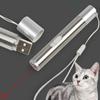 Mini 3 In 1 Cat Laser Pointer Toy USB Rechargeable Flashlight UV Light