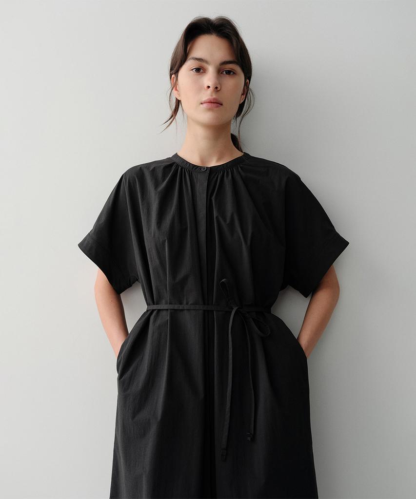 Ia Talia Shirring Dress (Black)
