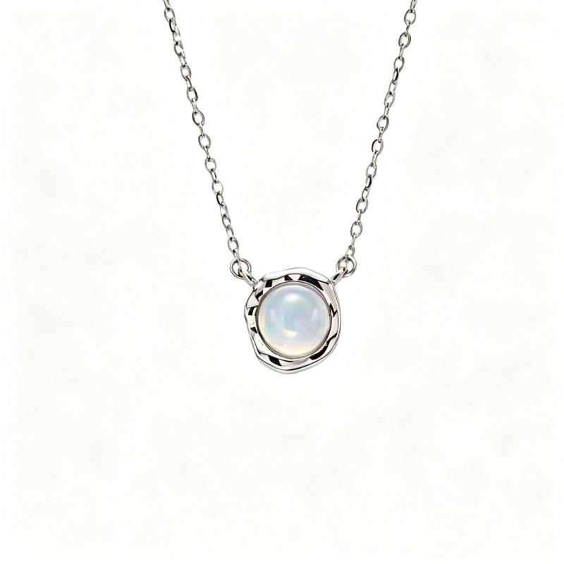 12th Birthstone Necklace Women Natural Topaz Clavicle Chain Fashion Jewelry