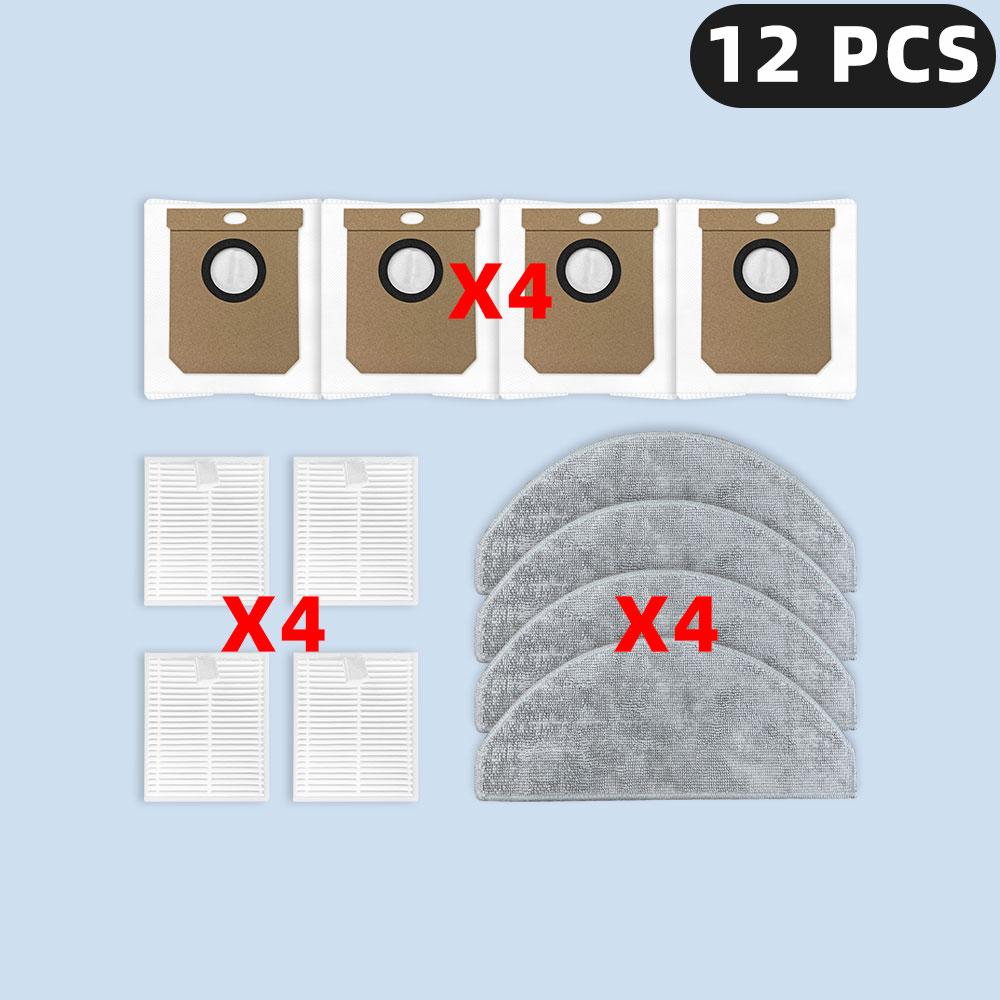 Compatible For ( Deerma S30 / DEM-S30 ) Replacement Parts Accessories Main Side Brush Filter Mop Cloth Dust Bag