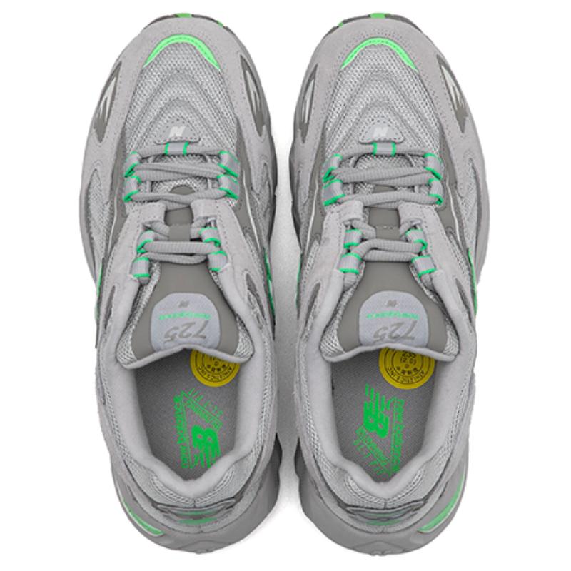 Нико И... X Кроссовки New Balance 725 серые с зеленым ML725NI1