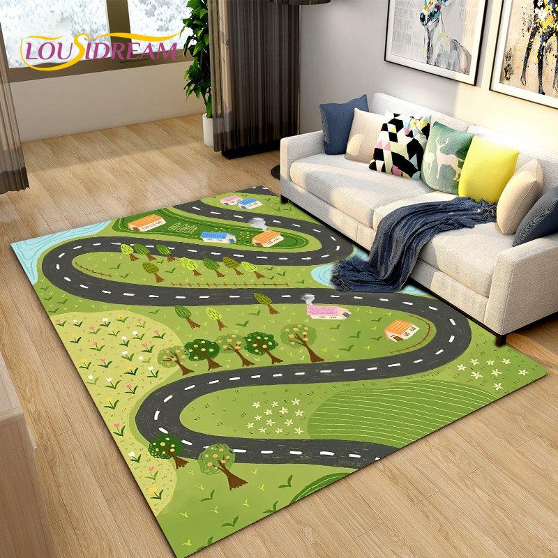 Детский детский игровой коврик, коврик для игровой комнаты, большой ковер для гостиной, спальни, ванной комнаты, нескользящий напольный коврик
