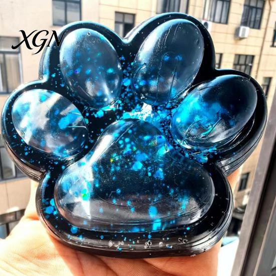 Cat Paw Stress Ball Clear Squeeze Toy Relief Giant Kitten Sensory Animal Claw Fidget Soft Pinch