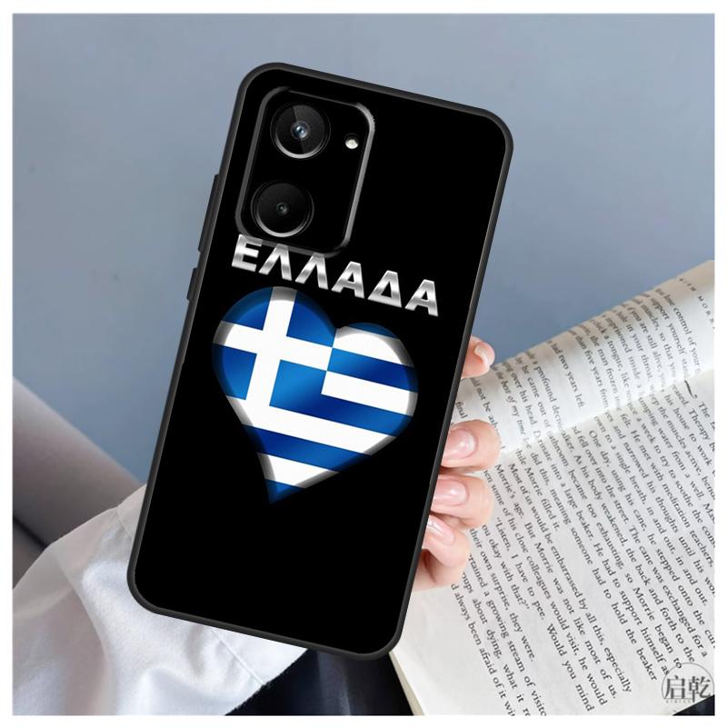 Греция Греческий флаг Для Realme C61 C63 C71 C55 C67 C51 C75 C65 C53 C35 11 12 13 14 Pro Plus GT6 GT7 15 Pro Чехол