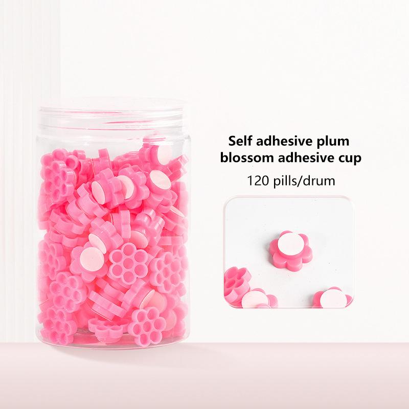 120Pcs/Box Self Adhesive Eyelash Extension Glue Cups Delay Cup Grafting Eyelash Makeup Tool Tattoo Adhesive Pigment Cups