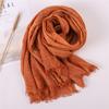 NEW Autumn New Cotton Pashmina Shawl Lady Wrap Warm Winter Scarves Solid Design Print Female Foulard Beach Stoles Scarf