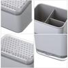 3 Grid Kitchen Utensil Holder Drainable Cutlery Caddy For Spoons Forks Knives Space Saving Countertop Organizer For Home Kitch
