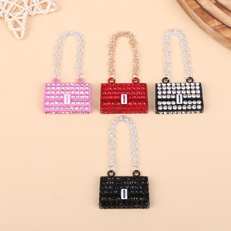 Fashionable Dollhouse Metal Chain Bag Pack Doll Bag Miniature Shopping Handbag For Clothes Accessories