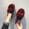 Winter Warm Cotton Slippers Women's Indoor Non-slip Warm Bag Heel Cotton Shoes Soft Sole Mao Mao Doudou Shoes