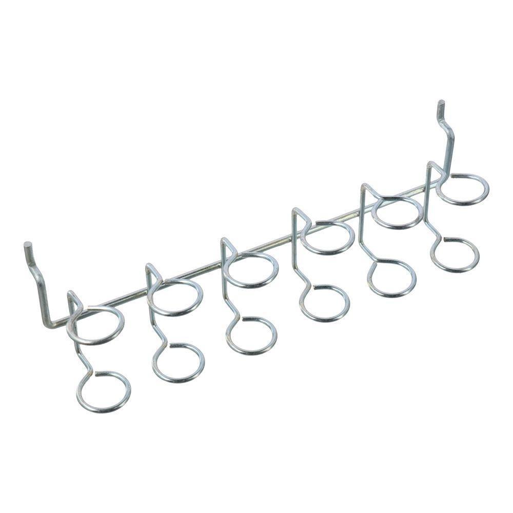 Cold-rolled Steel Six-Ring Hanging Hook Silver Pegboard Hooks Pegboard Accessories