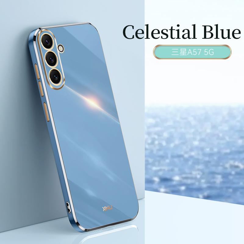 Стойкие к выцветанию модные чехлы для телефона с покрытием для Samsung Galaxy A57 A37 A17 5G Мягкая роскошная защита объектива Оригинальная силиконовая задняя крышка