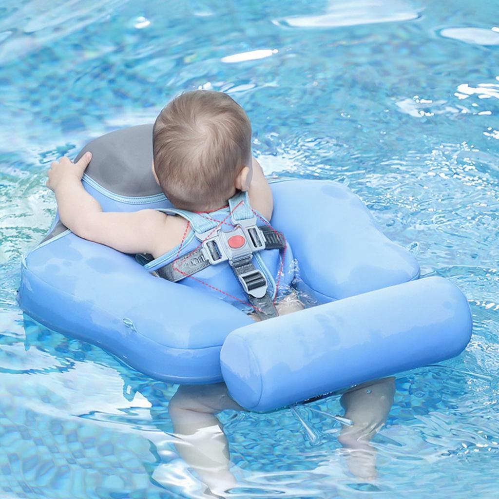 Baby Swim Float Non-inflatable Baby Swimming Float Ring Waterproof Kids Swim Trainer for 3-24 Months Baby Boys Girls Infant Pool Float with Sun Canop