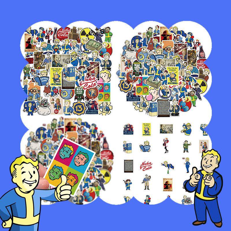Sheets 50 Fallout Game Graffiti Stickers Luggage Laptop Diy Not Adhesive