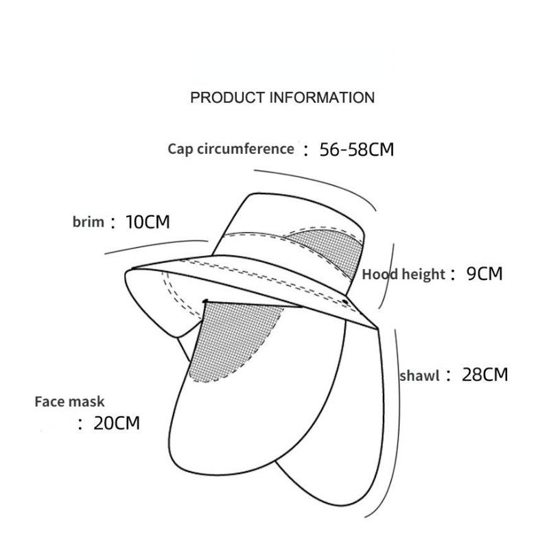 Wide-brimmed Sunhat Sunshade Fishing Hat Mountaineering Jungle Male Visor Sunblock Sunhat Sunshade Hat