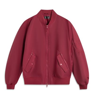 Li Ning Shishi Ruyi Series американская винтажная универсальная повседневная простая однотонная бейсбольная воротниковая куртка с вшитым воротником унисекс куртка AJDV081-6