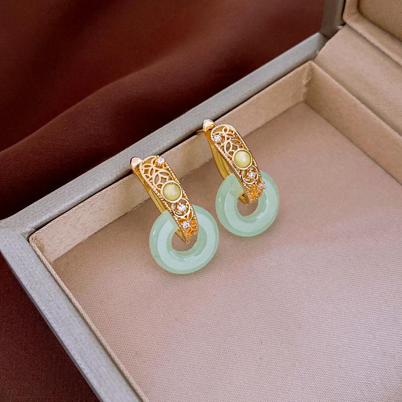 Гуофэн Серьги-кисточки с цирконом 'Серебряная игла', Ретро Легкая роскошь Высококлассные серьги-гвоздики Нишевые Универсальные серьги