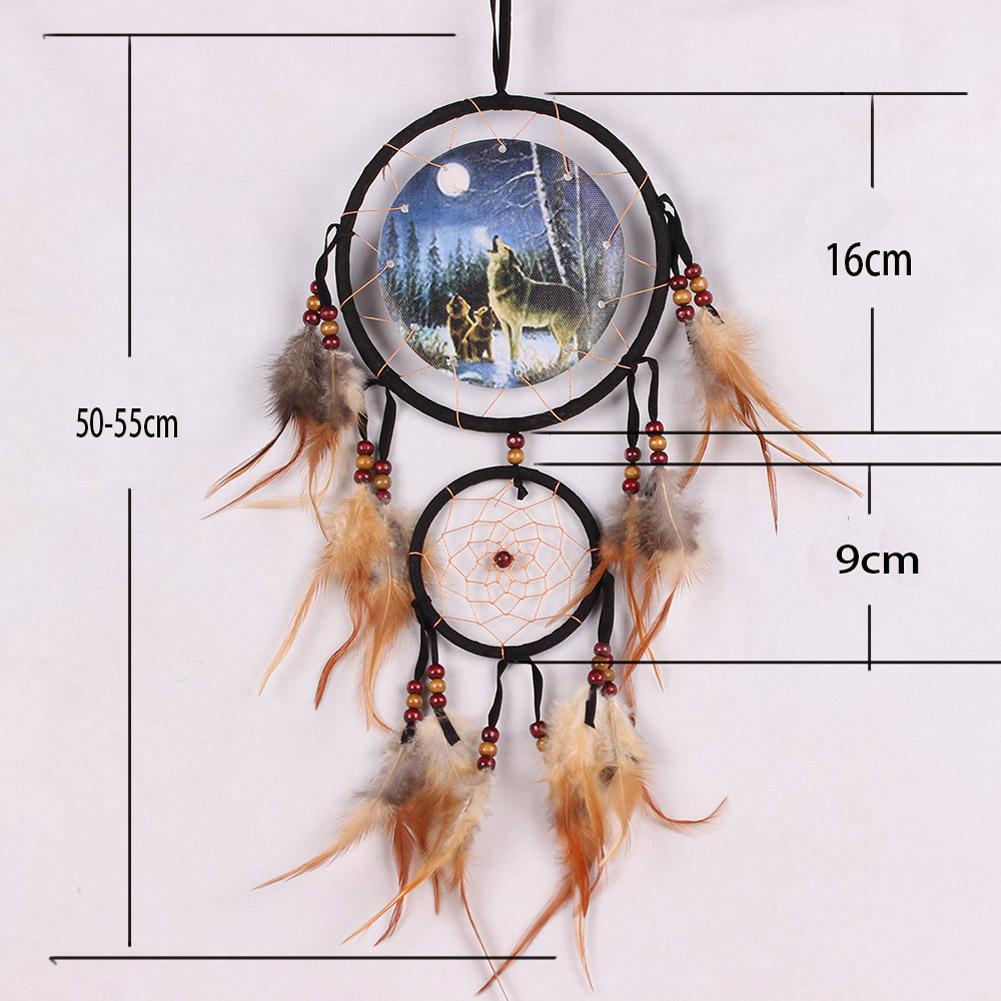 Ловец снов колокольчики ветра искусство колокольчики домашнее ремесло ловец снов украшение подвесное украшение для спальни подарок черное индийское перо