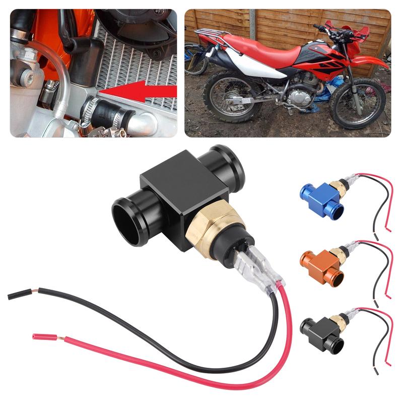 Thermostat Water Temperature Switch Radiator Coolant Fan Temp Sensor for Motorcycle ATV Off Road Vehicle Radiator Hose Adapter