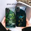 Чехол из черного стекла для Redmi Note 14 Pro+ 13 Pro 8 9 9S 12S 10 Pro 11 12 13C 14C A3 12 13 K60 Ultra с рисунком «Лесной ручей»