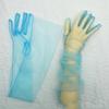 70СМ DIY Тонкая сетка Прозрачный Однотонный Мягкий Сексуальный Косплей Мода Индивидуальность Аксессуары для платья Сценическое выступление Женские Длинные перчатки