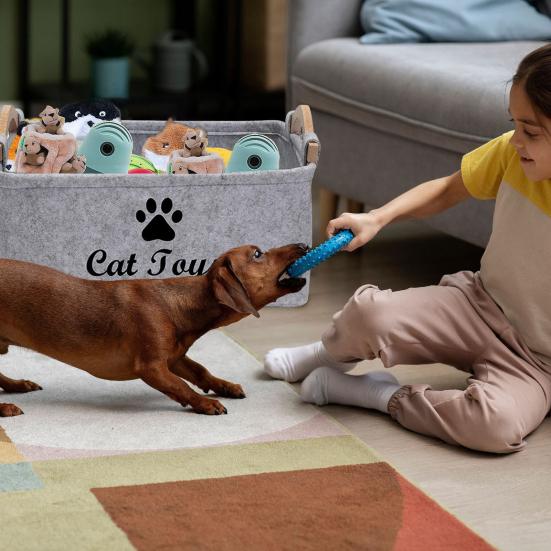 Ящик для хранения игрушек для домашних животных, легкий, гибкий, большой емкости, органайзер для хранения