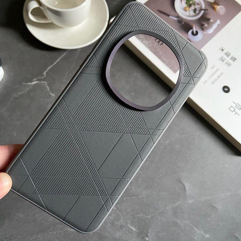 For Xiaomi Mi 15 Ultra Case Luxury Hard PU Matte Diamond Check Protective Back Cover Case For Xiaomi Mi15 Ultra Phone Shell