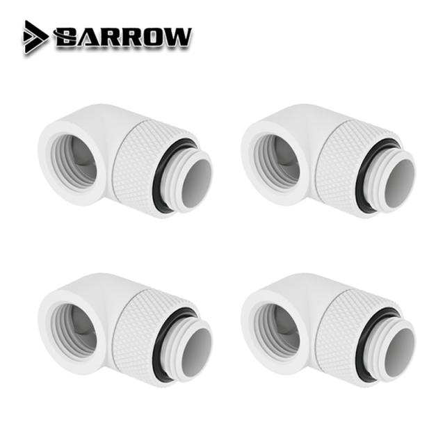 Barrow 4/6pcs TWT90-v2.5 ,90 Degree Rotary Fitting , G1/4" Rotatable 90 Adapter , For Cooling Equipment Adjust Connect Direction