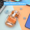 Новая прозрачная игровая мышь Bluetooth беспроводная мышь с RGB подсветкой перезаряжаемая мышь для ПК геймера ноутбука аксессуары