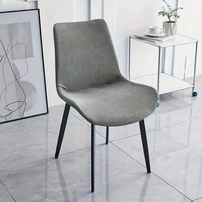 1PC Curved Armless Chair Covers Stretch Polar Fleece Seat Chair Covers Solid Color Spandex Chairs Slipcovers for Hotel Wedding