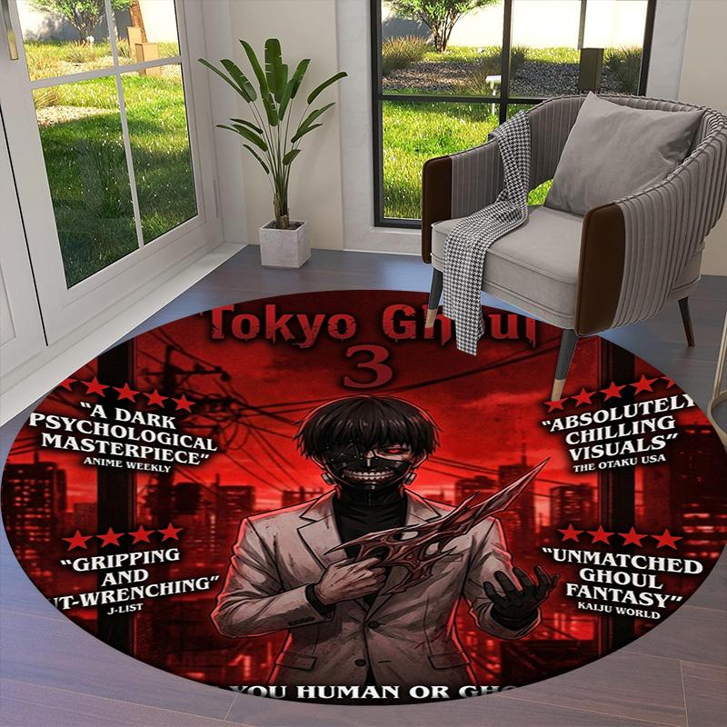 Ковер Tokyo Ghoul Круглый Ковер Ковер Для Гостиной Спальни Дивана Игровой Комнаты Декор Нескользящий Коврик Для Пола