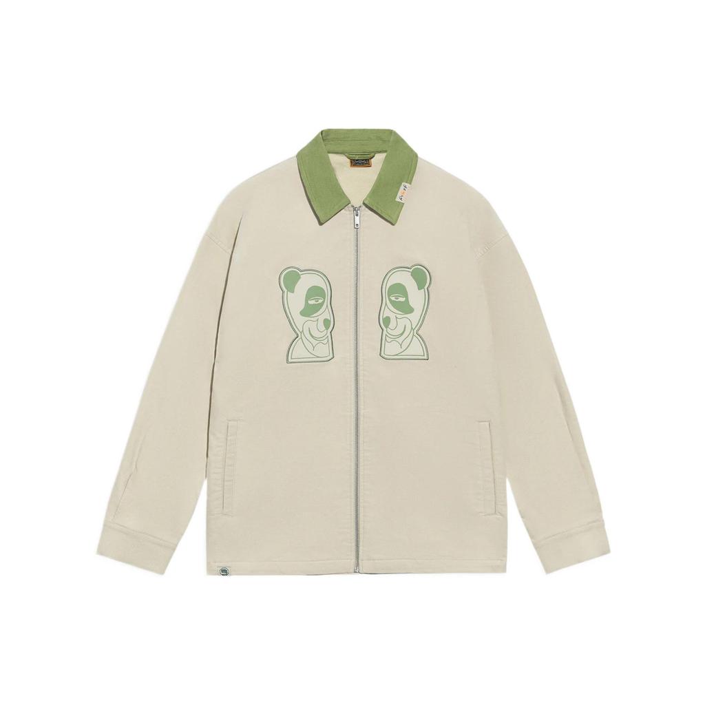 Li-Ning Badfive Asymmetric Pattern Loose Jacket Men Outerwear Yellow Gray AFDRA33-2