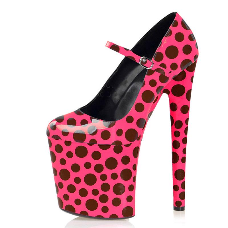 Женские яркие низкие сапоги из лакированной кожи 20 см, пикантные ботинки на высоком каблуке-шпильке с круглым носком, обувь для танцев на шесте, большие размеры