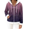 Женский повседневный модный кардиган с капюшоном на молнии из флиса с длинными рукавами