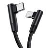 0.25/0.5/1/2/3 M 3A Quick Charger 90 Degrees USB Type C To USB C Cord PD Cable For iPhone 15 16 Samsung Xiaomi Macbook