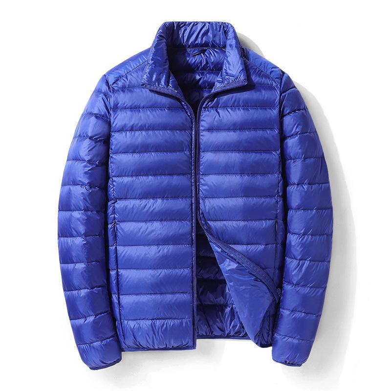 Легкий и тонкий пуховик для мужчин на зиму, новый стиль 90% пух белый утиный пух однотонный теплый повседневный пуховик для пар для мужчин