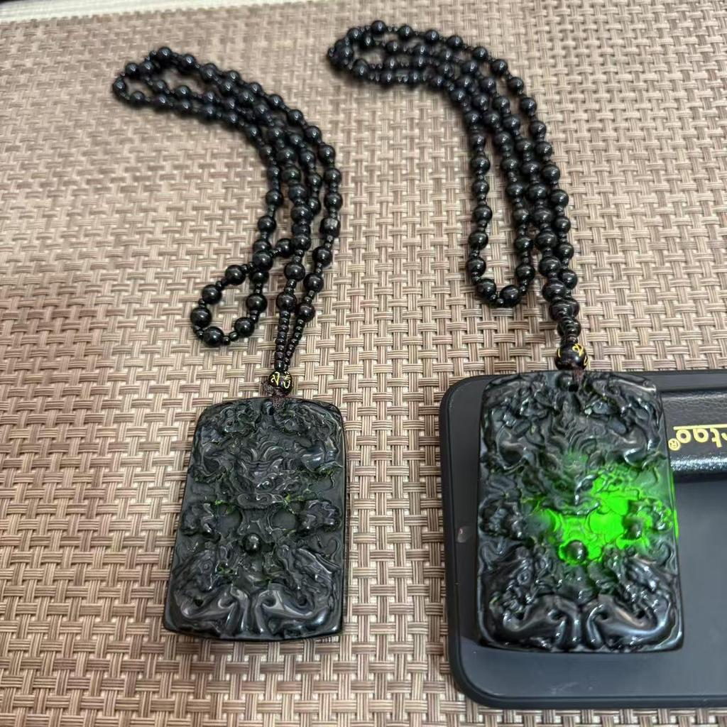 Фотохромная подвеска-ожерелье 'Дракон' - Красный, Зеленый, Янтарный Резин Акрил Ювелирные изделия