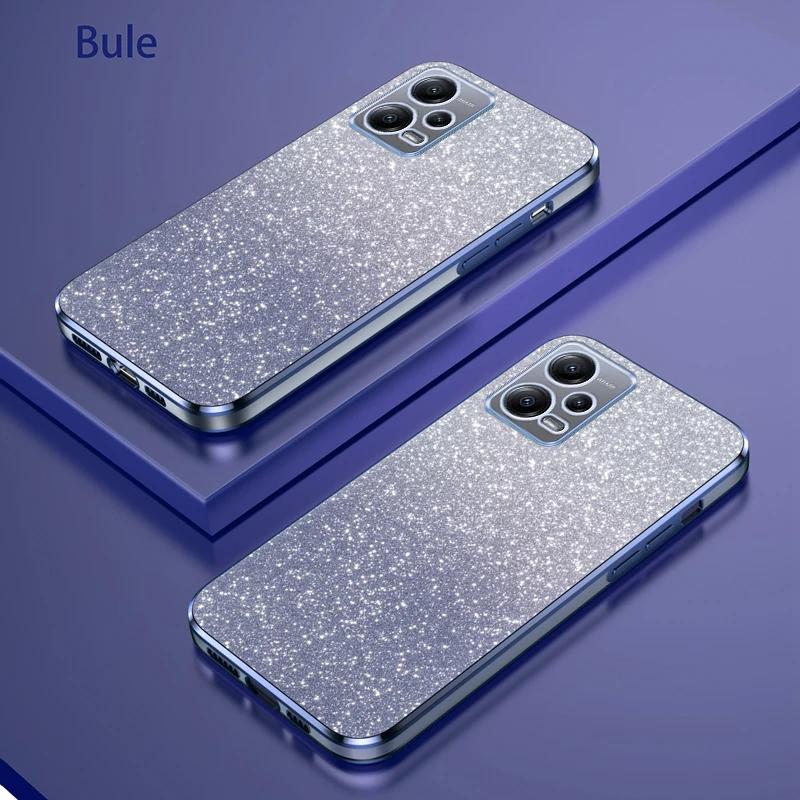 Shiny Glitter Plating Silicone Case for Xiaomi Redmi Note 12 13 Pro 4G 5G Camera Lens Soft Back Cover