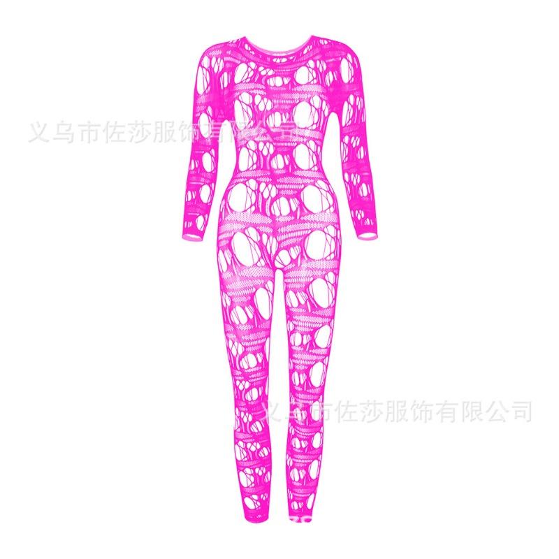 Сексуальное нижнее белье новое женское жаккардовое сексуальное цельное сетчатое с длинным рукавом ажурные колготки ажурный