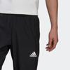 Adidas FW22 Однотонные повседневные спортивные брюки средней посадки с логотипом для мужчин, черные, HE4309
