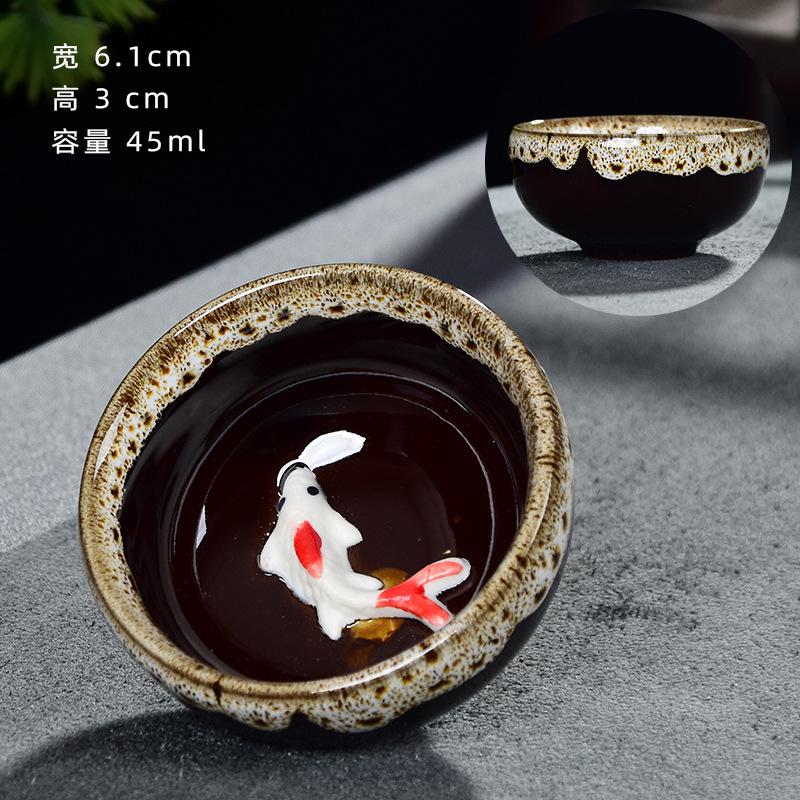 Чашка для чая с эффектом кракелюра льда, керамический набор для чая Кунг-фу, мастерская одиночная чашка, посуда для чаепития, винтажная посуда для чая с эффектом печной глазури, аксессуары, подарки