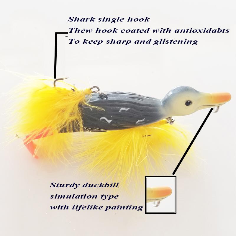 Lutac 123mm 25.7g Artificial Duck Fishing Lures for Freshwater Floating Water Fish Baits