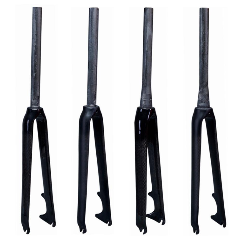 Full Carbon Fiber Bike Road Fork Bicycle Parts Hard Fork 700C Disc Brake Tapered / Straight Super light 400g +/_ 20g