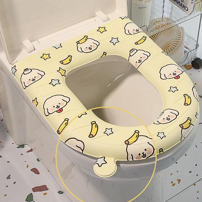 Мультяшный водонепроницаемый чехол для сиденья унитаза, универсальный милый чехол для сиденья унитаза