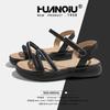 Глобальные спортивные сандалии на толстой подошве для увеличения роста для женщин XHQ-GH107 летние новые модели с юбками, не утомляющие ноги, маффины для женщин