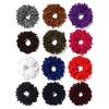 Pure Color Ponytail Holder Muslim Headwear Scrunchie Fashion Velvet Hair Rope