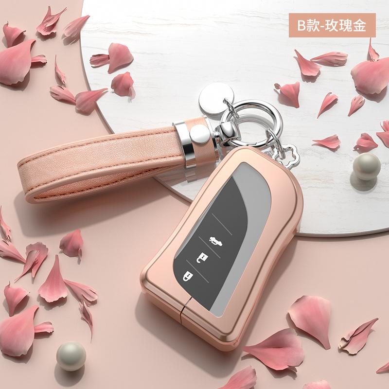 Styling Mouldings Aluminium Alloy+TPU Car Remote Key Cover key Case For Lexus ES300h ES350 ES200 ES260 LS350 LS500h Fob Key 2018