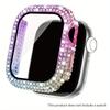 Чехол со стразами + Закаленное стекло для Apple Watch Series 11 10 9 8 7 SE, 46 42 45 41 44 40 38мм